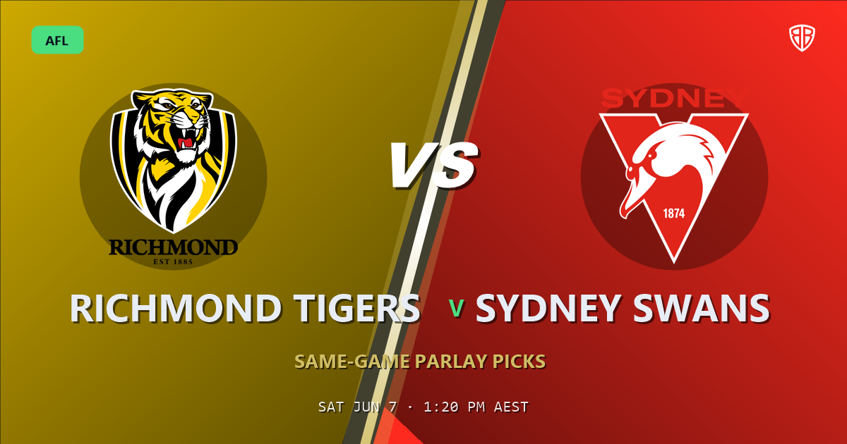AFL news: Richmond Tigers vs Sydney Swans Prediction & Same Game Multi picks Key Insights: High-Value Opportunity