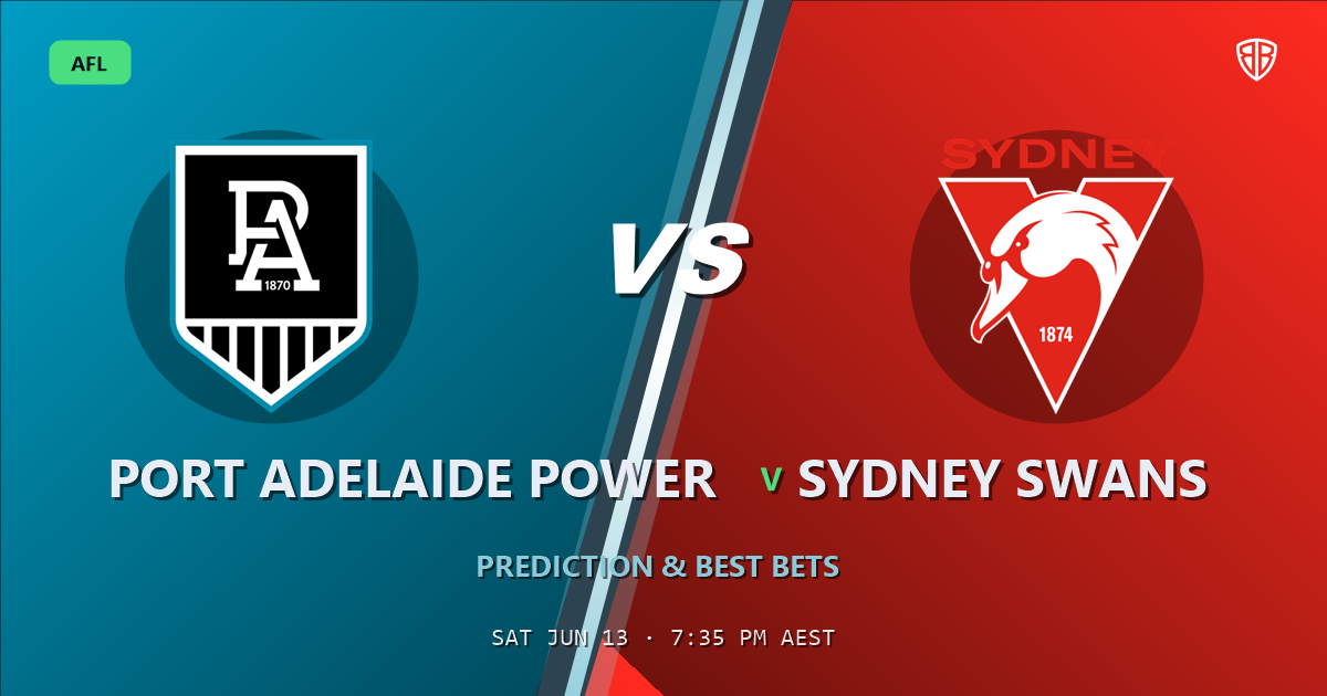 Port Adelaide Power vs Sydney Swans Prediction & Picks: Odds Analysis & Top Props