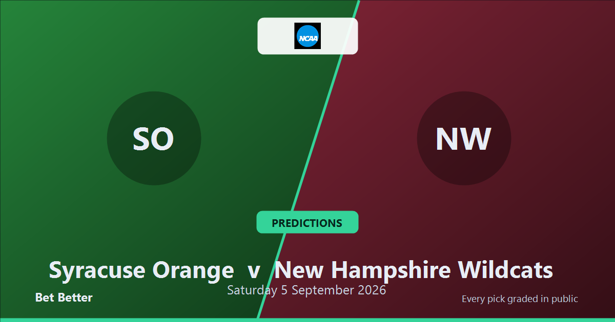 Syracuse Orange vs New Hampshire Wildcats Prediction & Picks: High-Value Opportunity