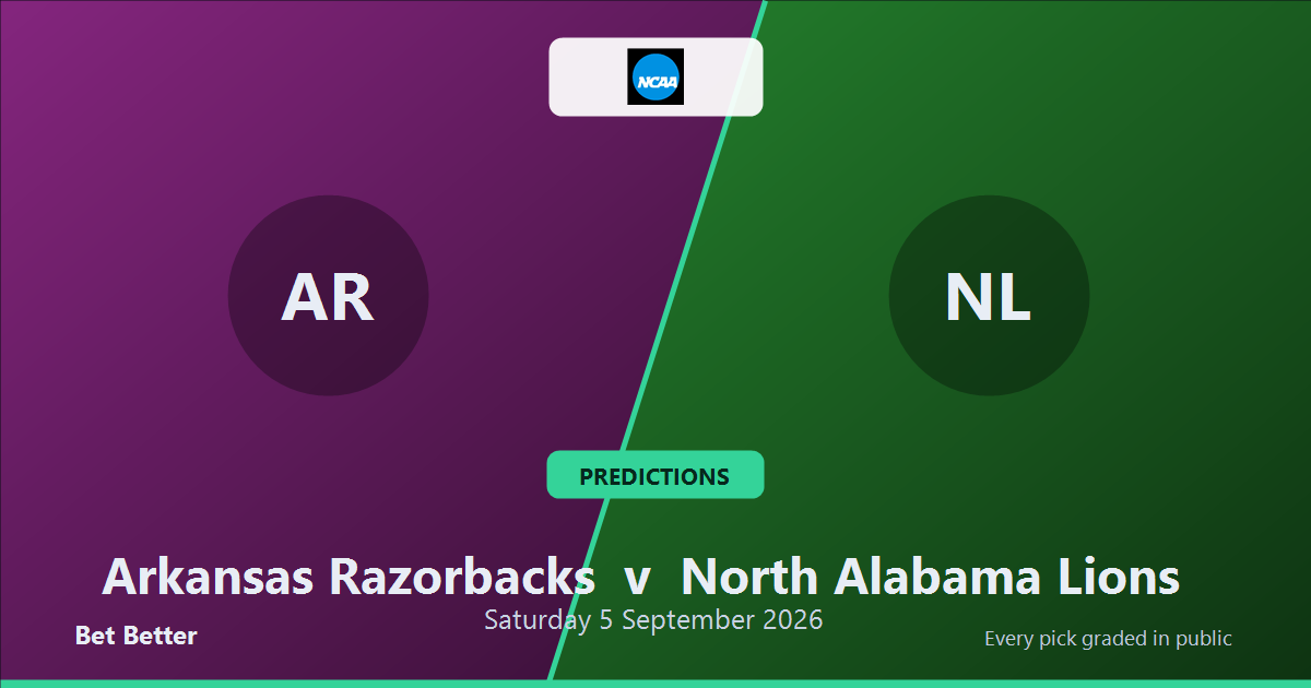 Arkansas Razorbacks vs North Alabama Lions Prediction & Picks: Full Match Breakdown & Bets