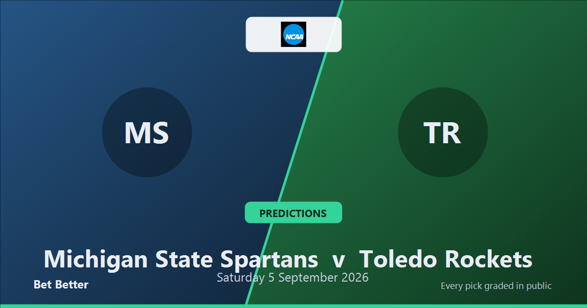 Michigan State Spartans vs Toledo Rockets Prediction & Picks: Winning Game Angles
