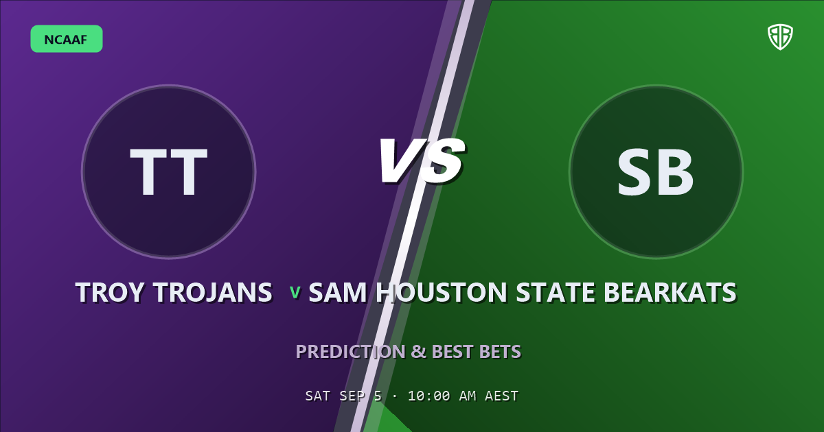 Sam Houston State Bearkats vs Troy Trojans Prediction, Odds &amp; Best Bets