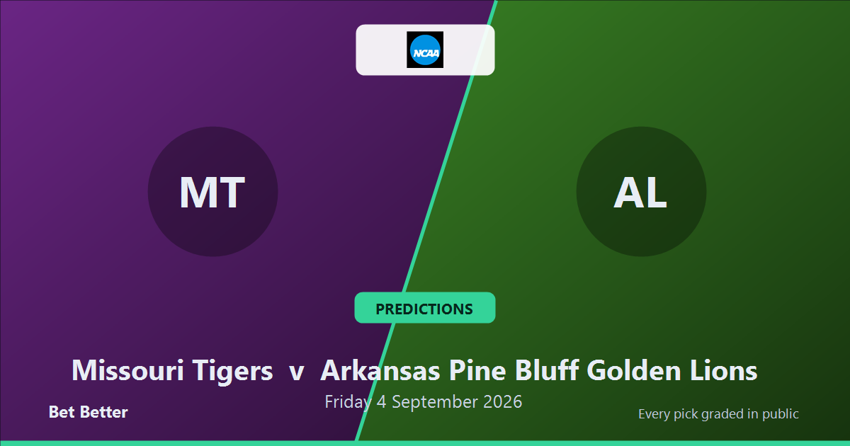 Missouri Tigers vs Arkansas Pine Bluff Golden Lions Prediction & Picks: Smart Betting Angles