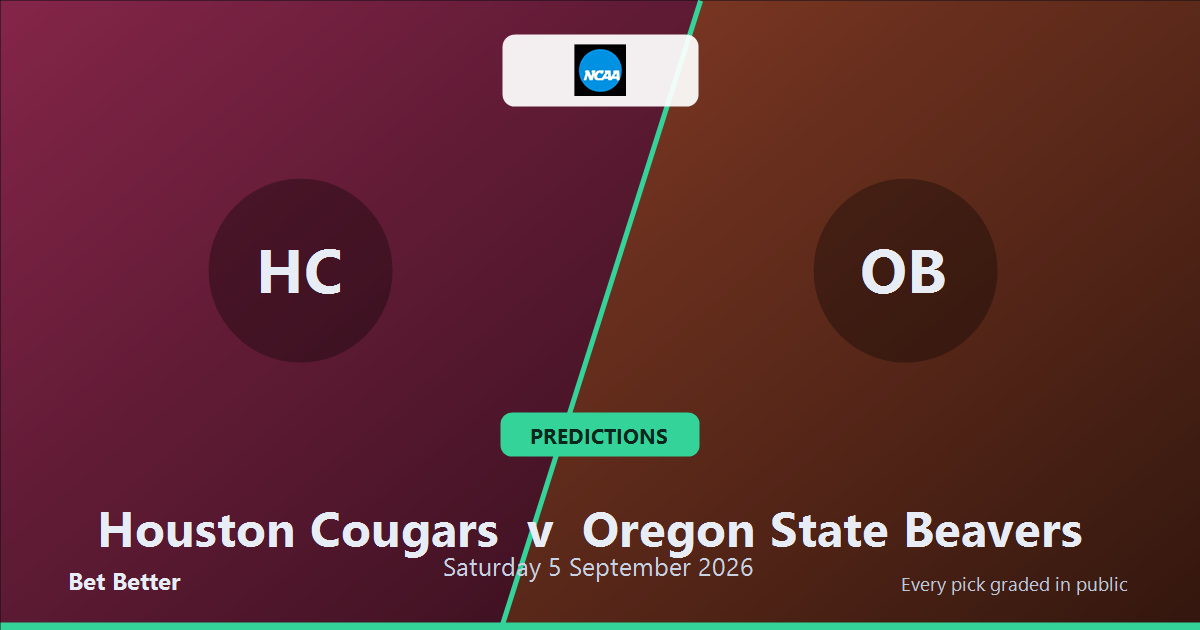 Houston Cougars vs Oregon State Beavers Prediction & Picks: Don't Miss These Odds