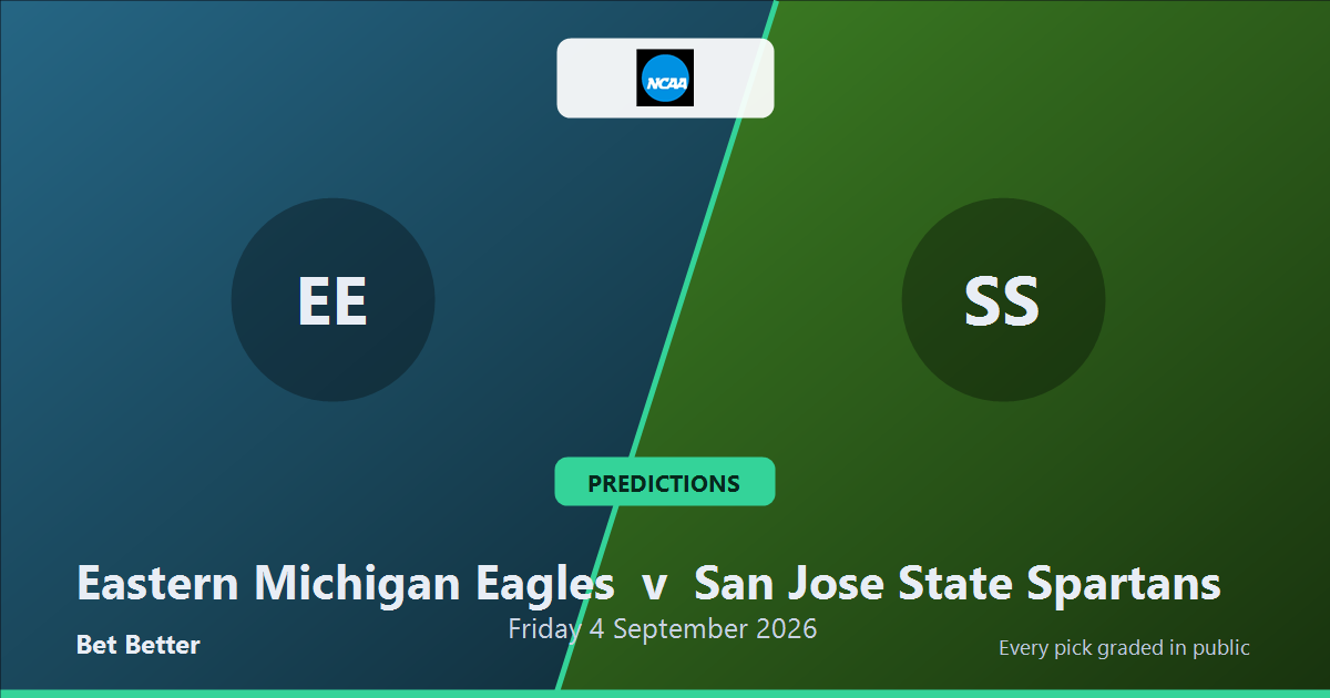 Eastern Michigan Eagles vs San Jose State Spartans Prediction & Picks: High-Value Opportunity