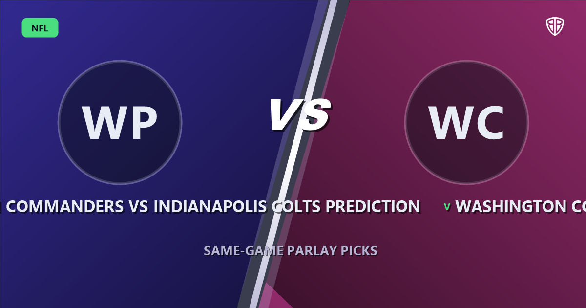 Washington Commanders vs Indianapolis Colts Prediction & Same Game Parlay Picks: Expert Analysis