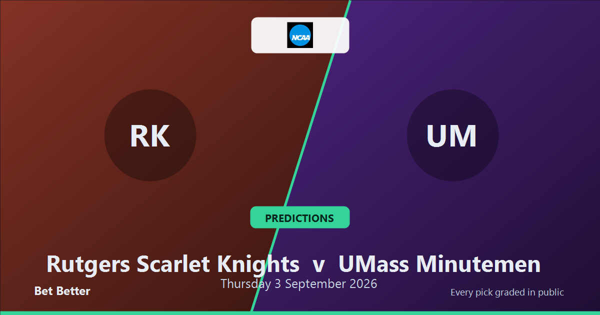 Rutgers Scarlet Knights vs UMass Minutemen Prediction & Picks: Winning Game Angles