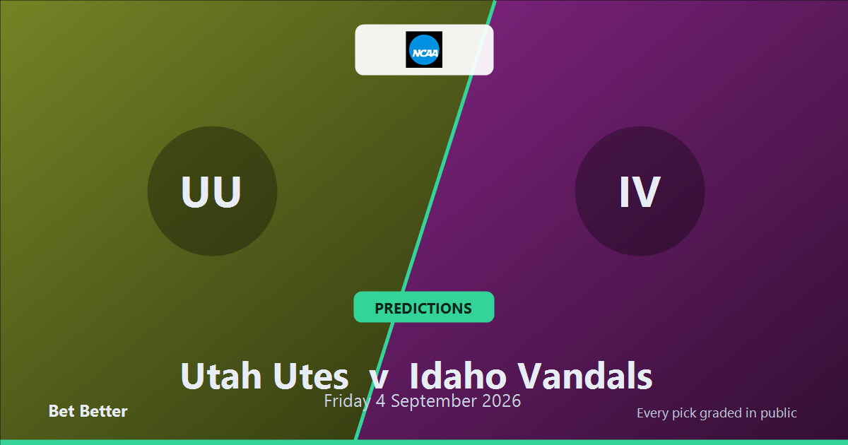 Utah Utes vs Idaho Vandals Prediction & Picks: Analytics Breakdown