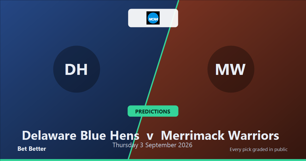 Delaware Blue Hens vs Merrimack Warriors Prediction & Picks: Full Match Breakdown & Bets