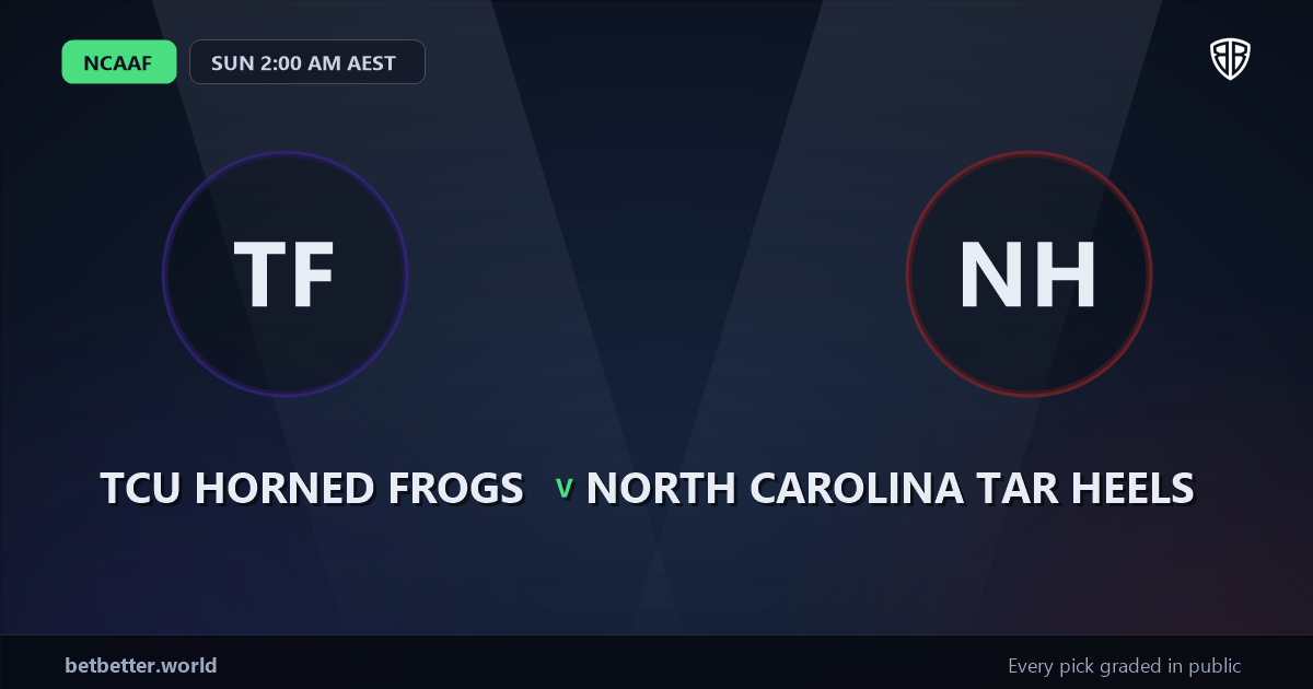 TCU Horned Frogs vs North Carolina Tar Heels Prediction & Picks: Winning Game Angles
