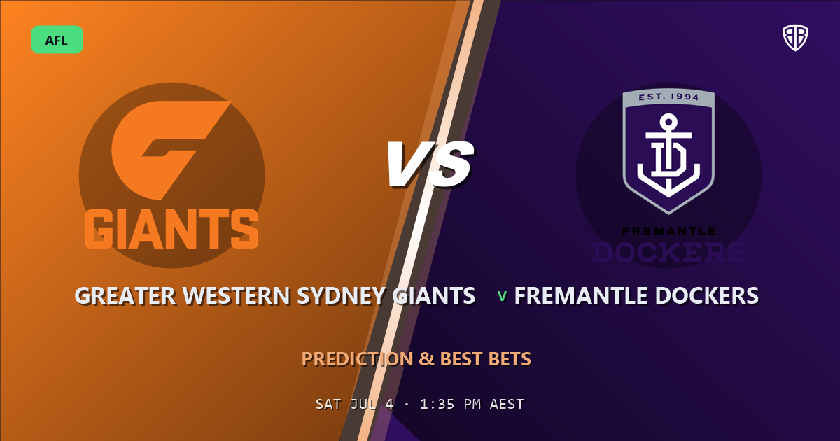 Greater Western Sydney Giants vs Fremantle Dockers Prediction & Picks: Stat-Based Insights