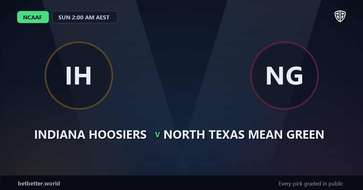 Indiana Hoosiers vs North Texas Mean Green Prediction & Picks: Stat-Based Insights