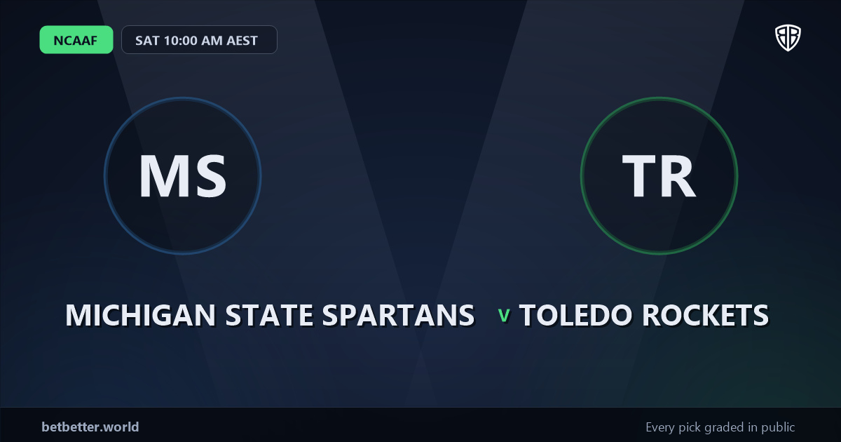 Michigan State Spartans vs Toledo Rockets Prediction & Picks: Winning Game Angles