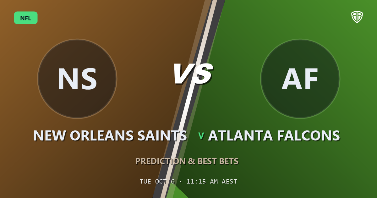 New Orleans Saints vs Atlanta Falcons Prediction & Picks, October 5, 2026