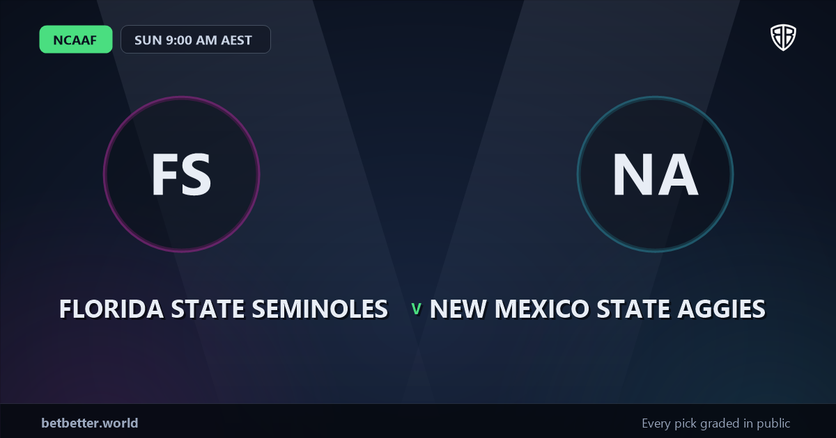 Florida State Seminoles vs New Mexico State Aggies Prediction & Picks: Don't Miss These Odds