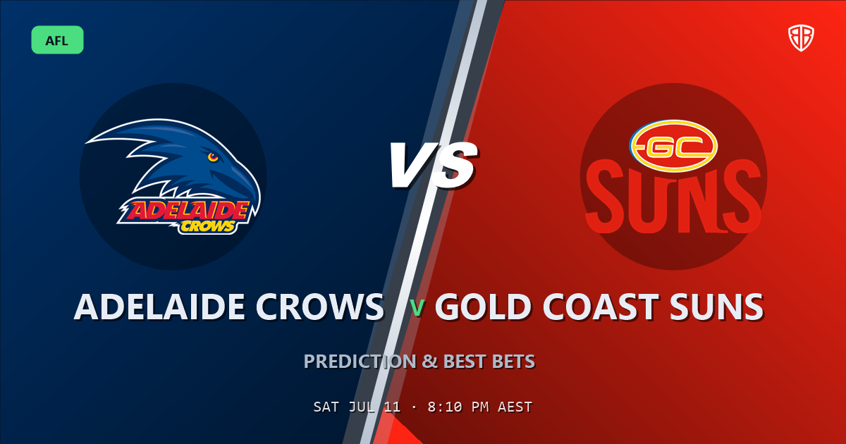 Adelaide Crows vs Gold Coast Suns Prediction & Picks (Ben Keays Key Factor): Full Match Breakdown & Bets
