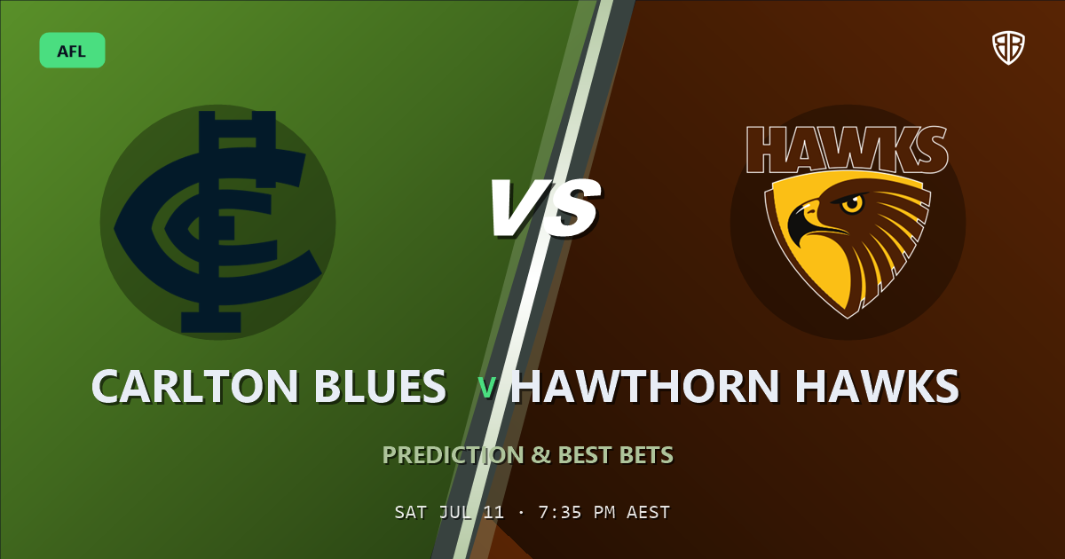 Carlton Blues vs Hawthorn Hawks Prediction & Picks: Full Match Breakdown & Bets