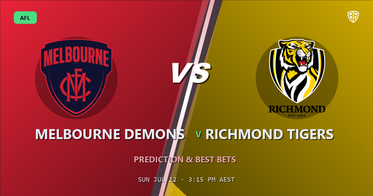 Melbourne Demons vs Richmond Tigers Prediction & Picks: Full Match Breakdown & Bets
