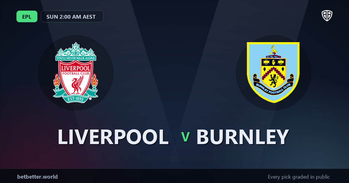 Liverpool vs Burnley Prediction & Picks (EPL): Winning Game Angles