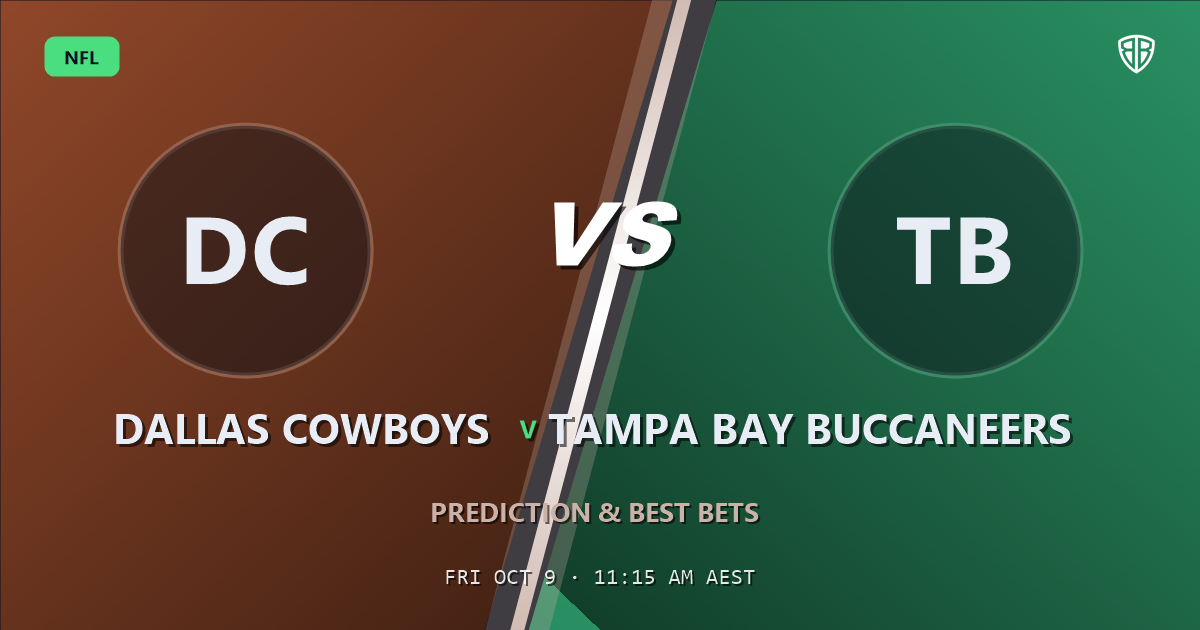 Dallas Cowboys vs Tampa Bay Buccaneers Prediction & Picks, October 8, 2026