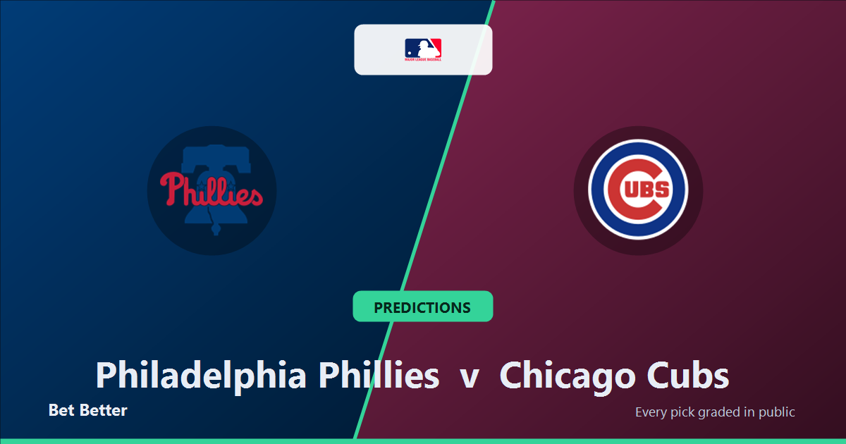 Philadelphia Phillies vs Chicago Cubs Prediction & Picks (Pete Crow-Armstrong Key Factor): Stat-Based Baseball Insights