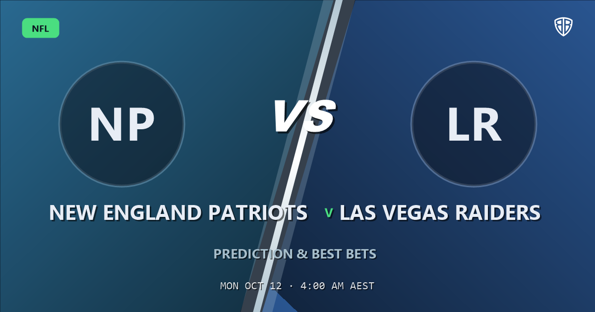 New England Patriots vs Las Vegas Raiders Prediction & Picks, October 11, 2026