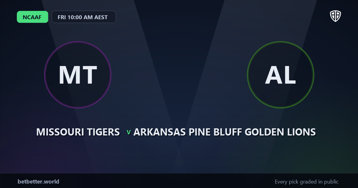 Missouri Tigers vs Arkansas Pine Bluff Golden Lions Prediction & Picks: Smart Betting Angles