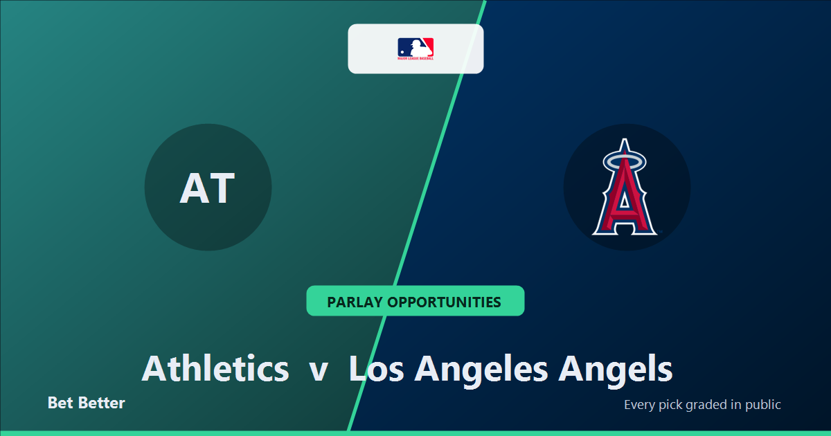 Athletics vs Los Angeles Angels Prediction & Same Game Parlay picks Value Parlay: High-Value Baseball Opportunity