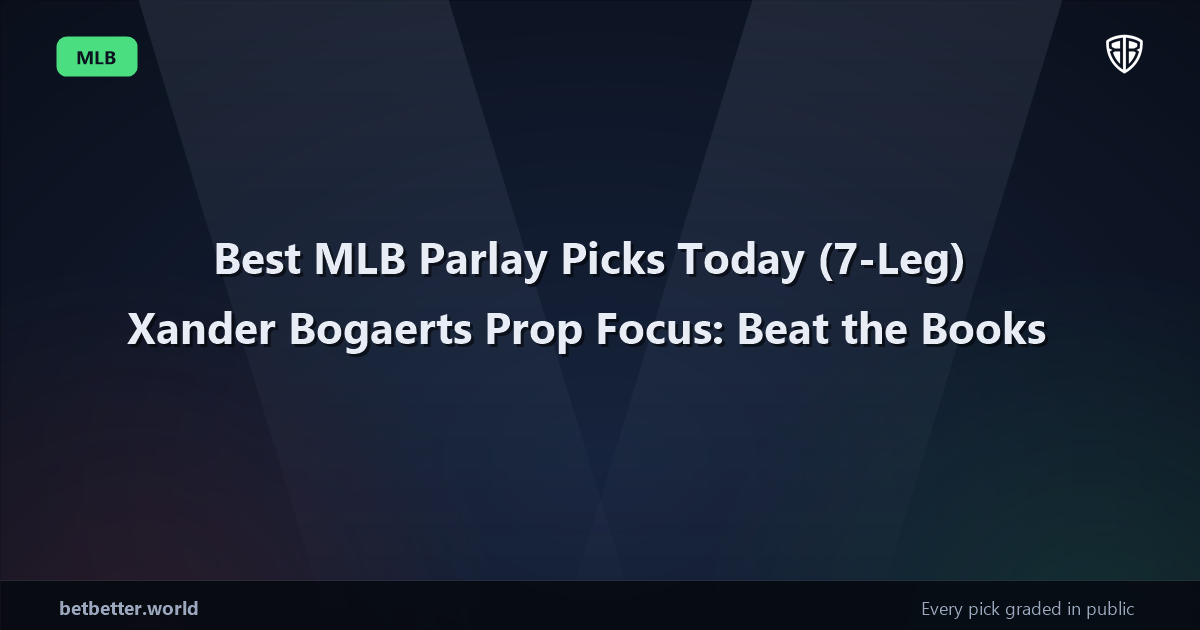 Best MLB Parlay Picks Today, Tuesday 06/23 (7-Leg) Xander Bogaerts Prop Focus: Beat the Books