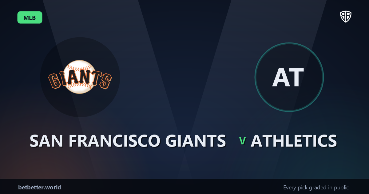 San Francisco Giants vs Athletics Prediction & Same Game Parlay picks Key Insights: High-Value Baseball Opportunity