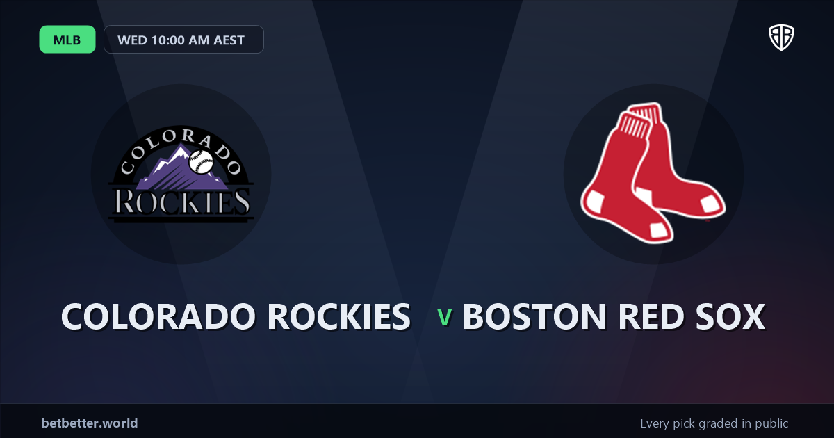 Colorado Rockies vs Boston Red Sox Prediction & Picks: Expert MLB Betting Guide