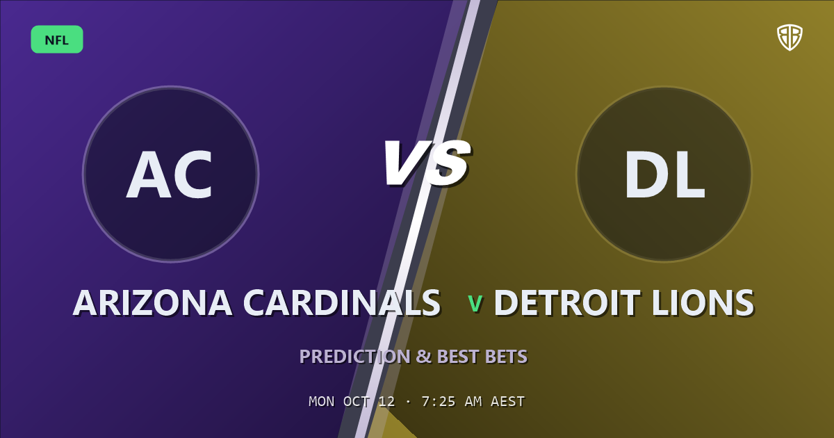 Arizona Cardinals vs Detroit Lions Prediction & Picks, October 11, 2026