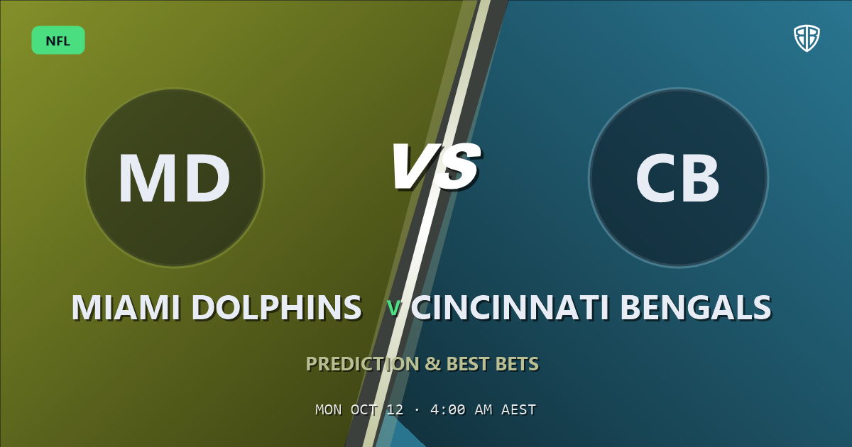 Miami Dolphins vs Cincinnati Bengals Prediction & Picks, October 11, 2026