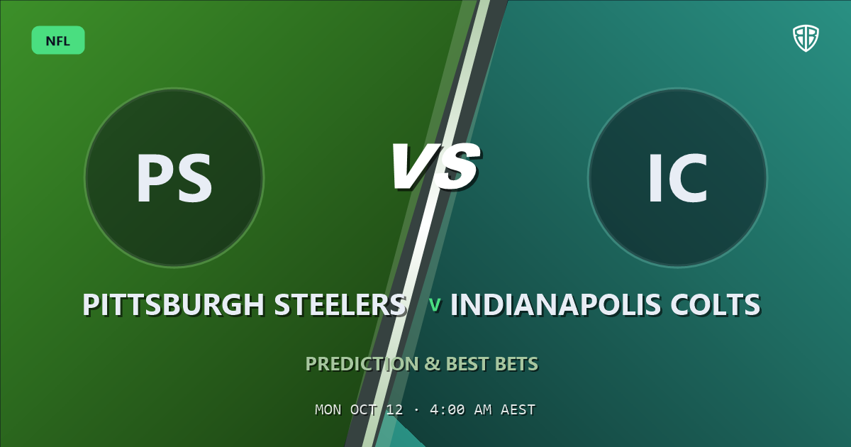 Pittsburgh Steelers vs Indianapolis Colts Prediction & Picks, October 11, 2026