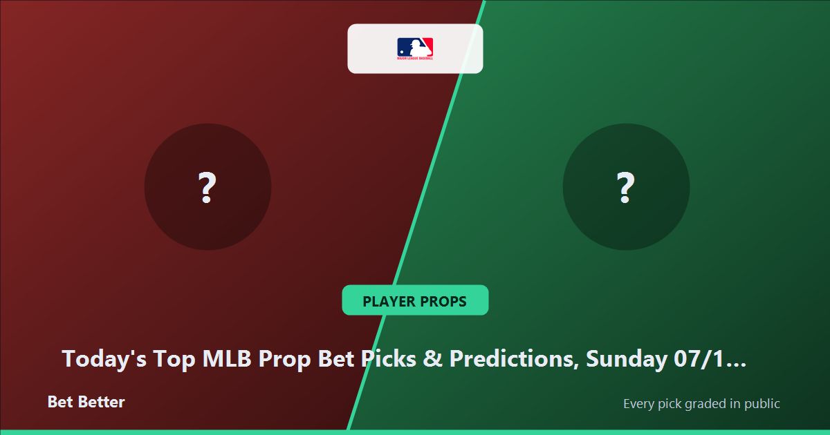Today's Top MLB Prop Bet Picks & Predictions, Sunday 07/12 (Shane Baz Highlights): Smart Player Wagers