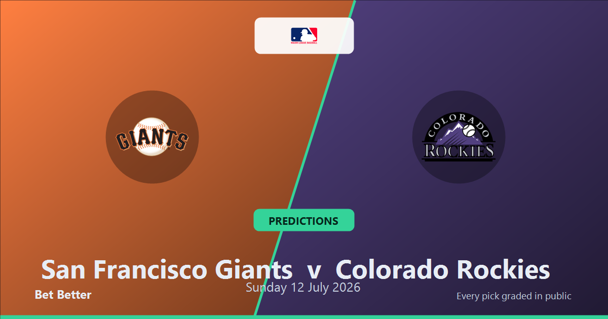 San Francisco Giants vs Colorado Rockies Prediction & Picks: Odds Analysis & Top Props
