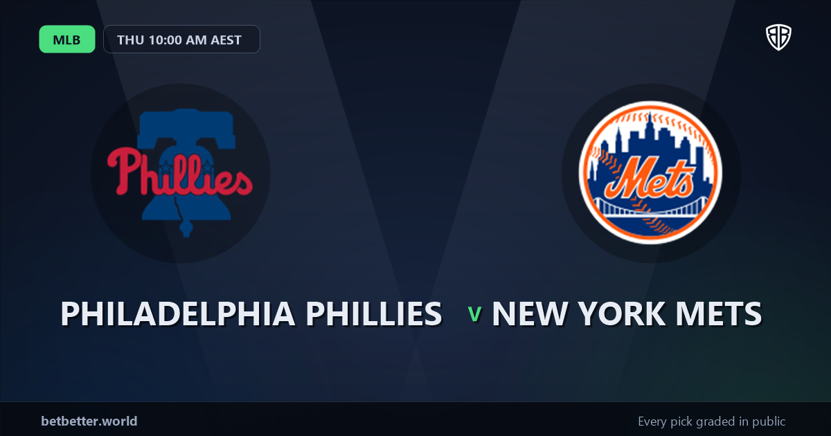 Philadelphia Phillies vs New York Mets Prediction & Same Game Parlay picks Value Parlay: Our Expert MLB Analysis