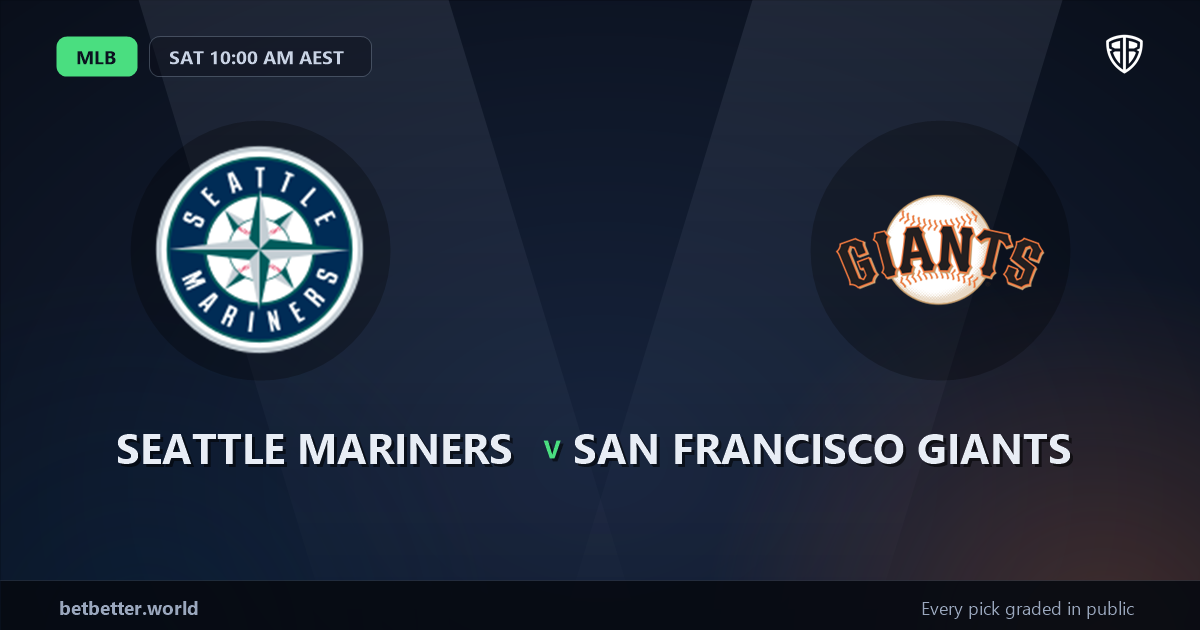 Seattle Mariners vs San Francisco Giants Prediction & Same Game Parlay picks Top SGP: High-Value Baseball Opportunity