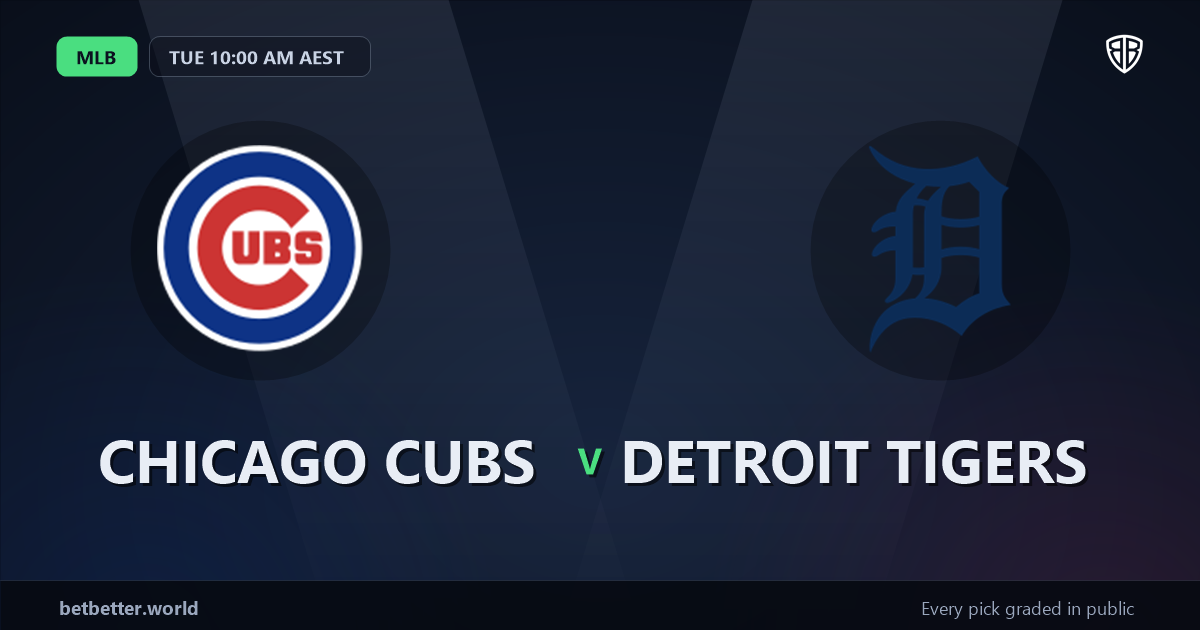 Chicago Cubs vs Detroit Tigers Prediction & Picks (Alex Bregman Key Factor): Full MLB Breakdown & Bets