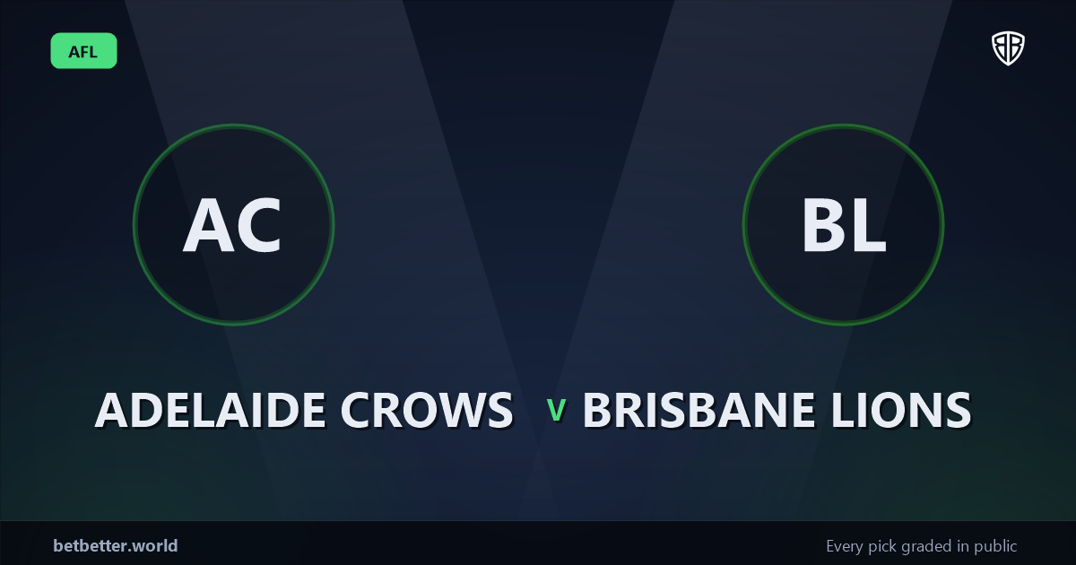 Adelaide Crows vs Brisbane Lions Prediction & Picks: Stat-Based Insights