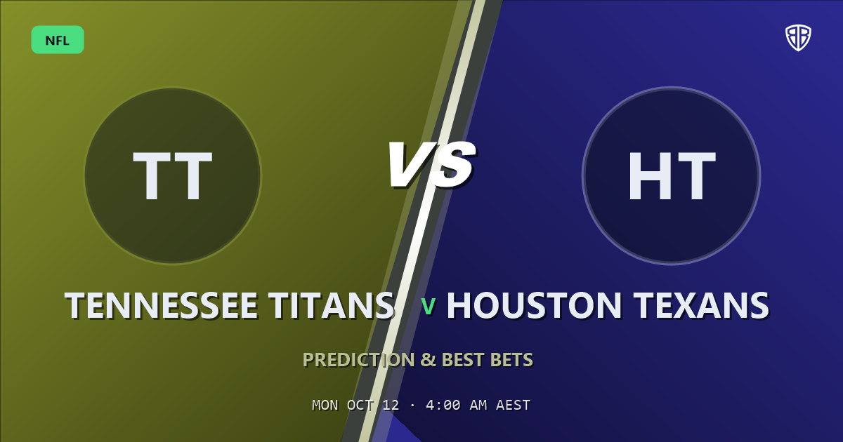 Tennessee Titans vs Houston Texans Prediction & Picks, October 11, 2026