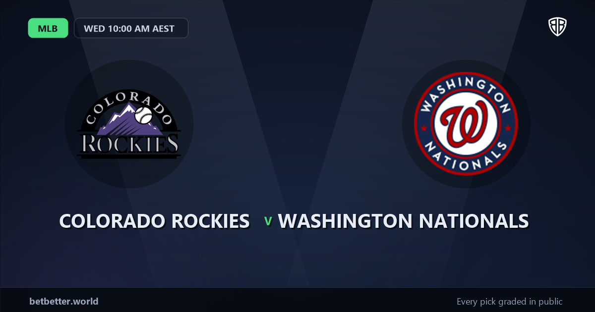 Colorado Rockies vs Washington Nationals Prediction & Picks: Stat-Based Baseball Insights