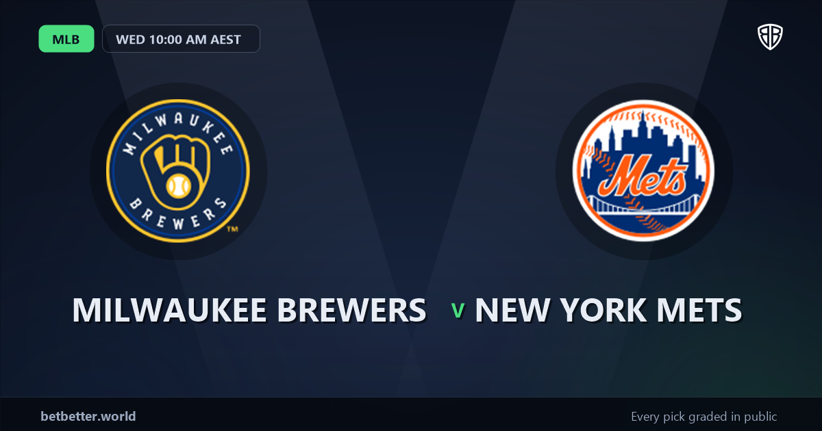 Milwaukee Brewers vs New York Mets Prediction & Picks (William Contreras Key Factor): Stat-Based Baseball Insights