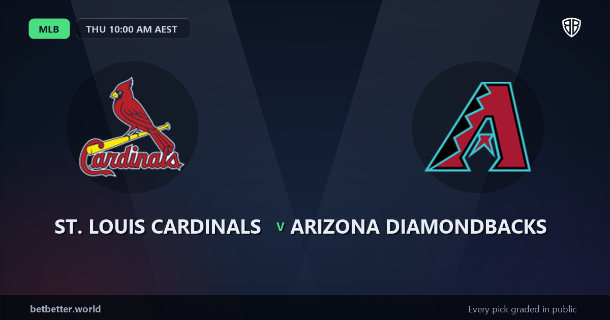 St. Louis Cardinals vs Arizona Diamondbacks Prediction & Same Game Parlay picks Top SGP: High-Value Baseball Opportunity