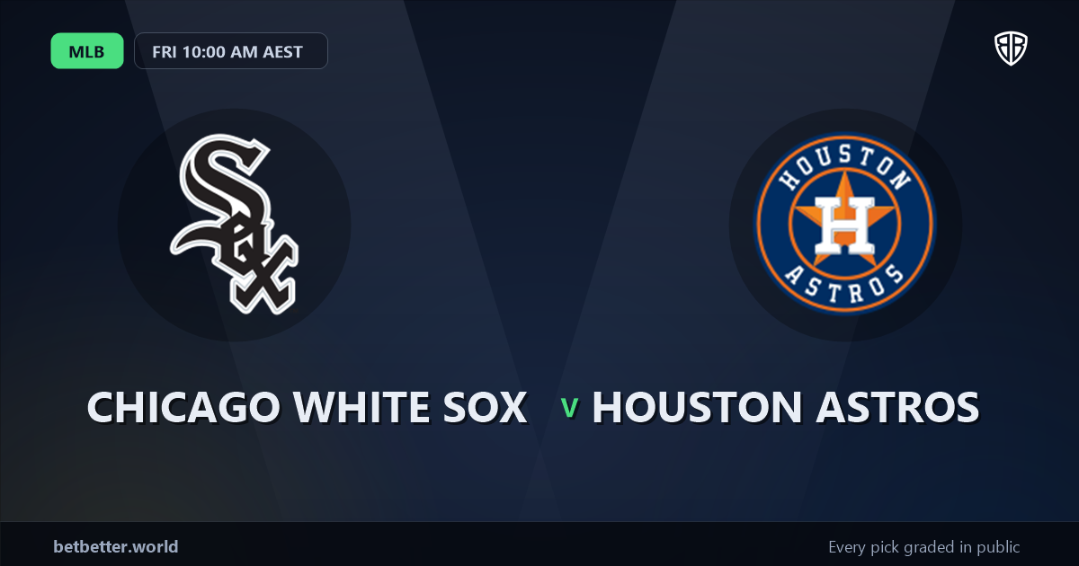 Chicago White Sox vs Houston Astros Prediction & Picks: Winning Game Angles