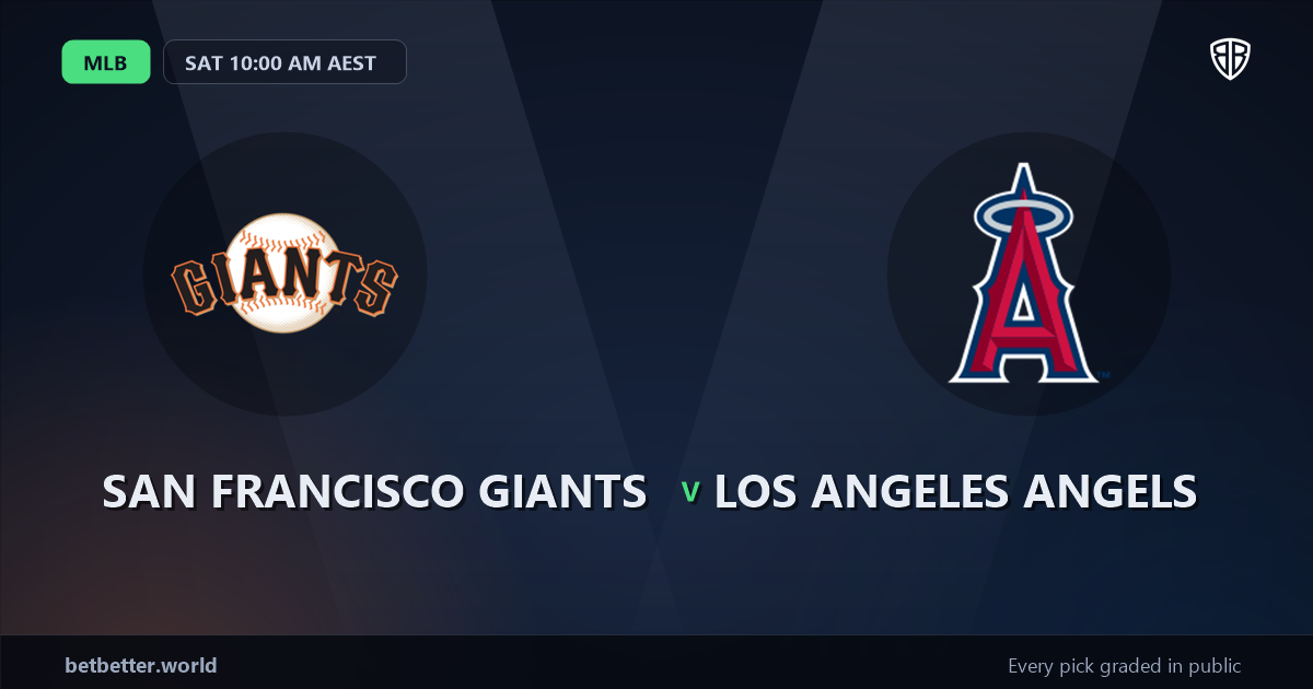 San Francisco Giants vs Los Angeles Angels Prediction & Same Game Parlay picks Value Parlay: High-Value Baseball Opportunity