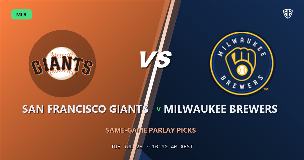 San Francisco Giants vs Milwaukee Brewers Prediction & Same Game Parlay picks Key Insights: High-Value Baseball Opportunity