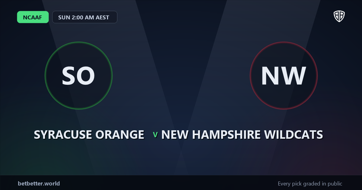 Syracuse Orange vs New Hampshire Wildcats Prediction & Picks: High-Value Opportunity