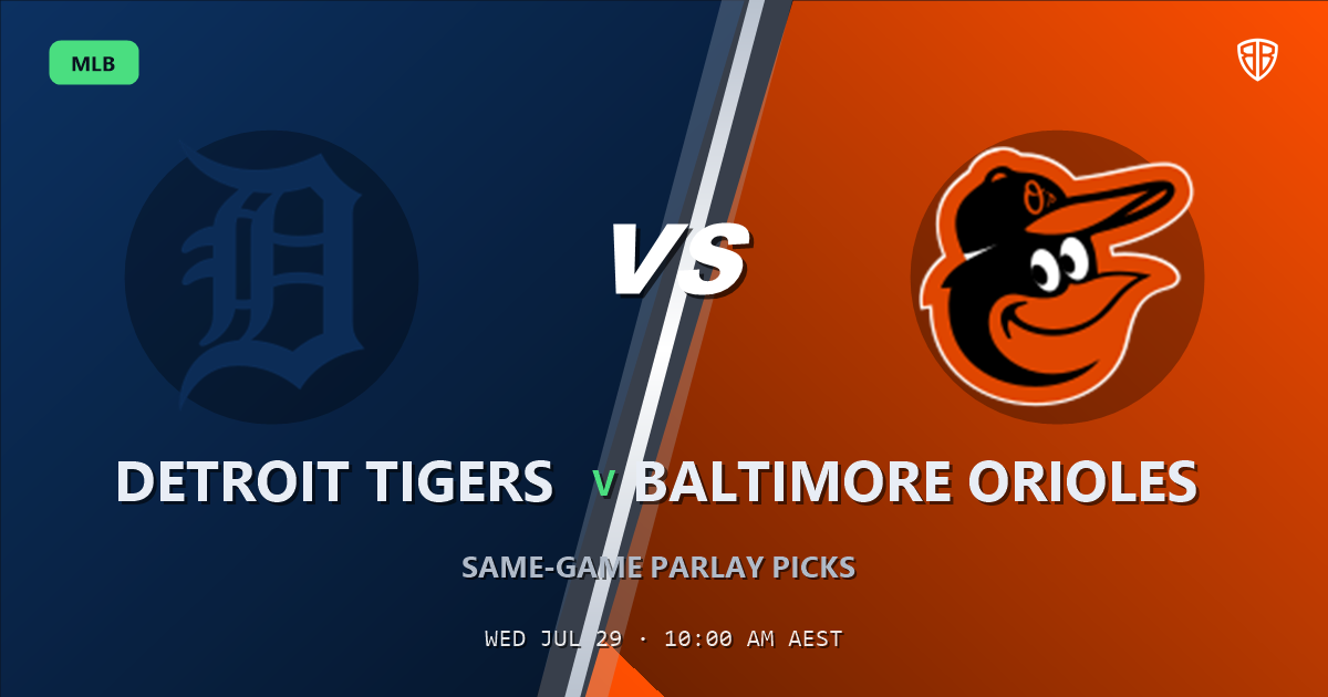 Detroit Tigers vs Baltimore Orioles Prediction & Same Game Parlay picks Key Insights: Don't Miss These MLB Odds