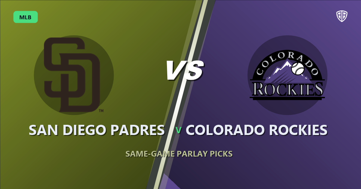 San Diego Padres vs Colorado Rockies Prediction & Same Game Parlay picks Top SGP: Don't Miss These MLB Odds